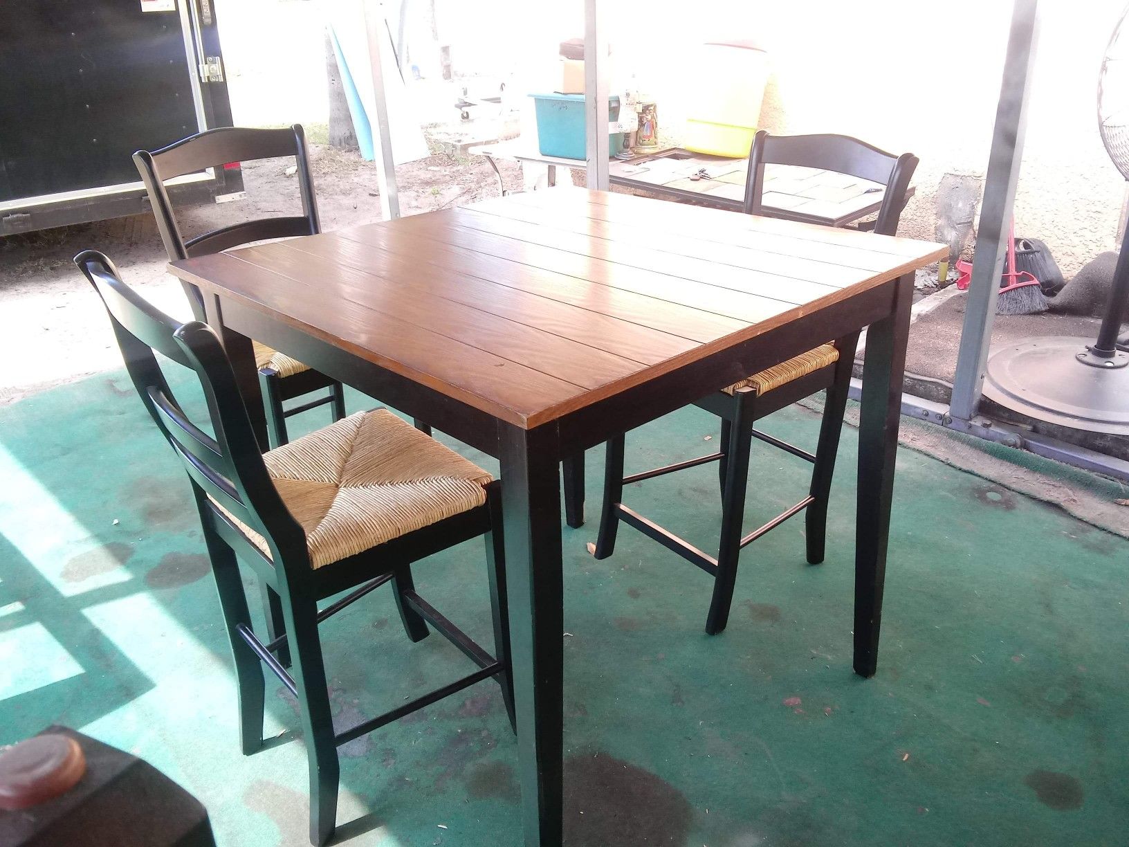 High table with 3 chairs