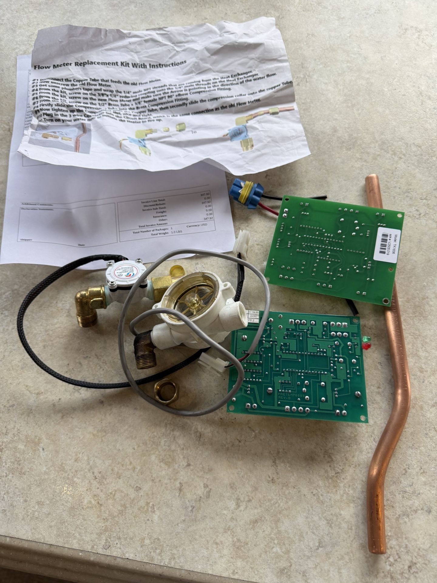 Precision RV500 Water Heater Parts