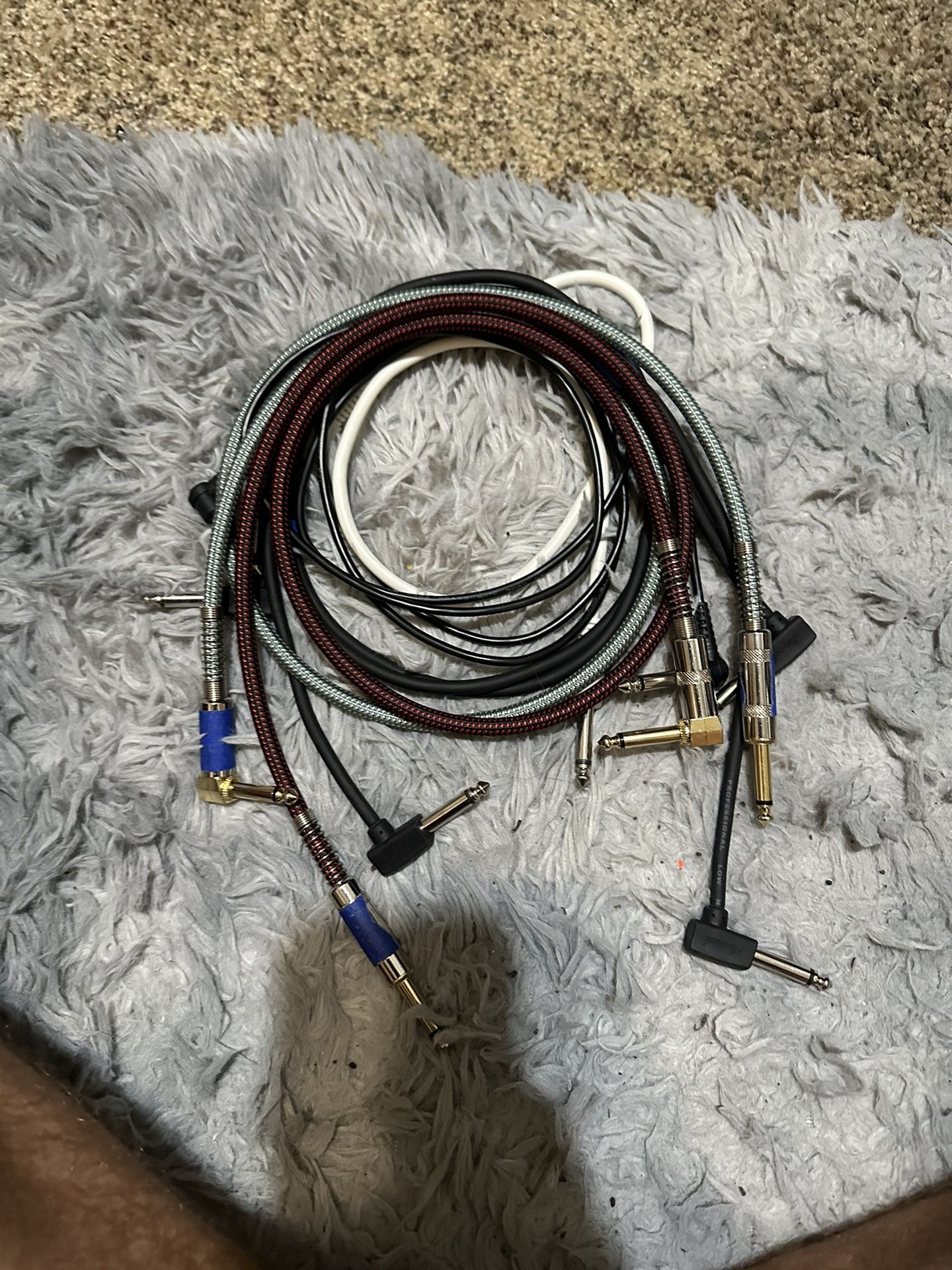 1/4” Patch cables 6”- 10 ft For Guitar And Effects