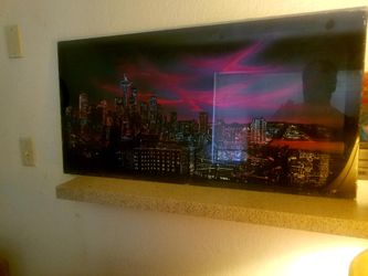 Water color painting of Downtown Seattle Washington