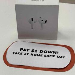 Apple Airpods 4 Brand New Headphones - Pay $1 DOWN AVAILABLE - NO CREDIT NEEDED