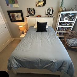 Full Size Bed Frame With Box Spring (no Mattress)