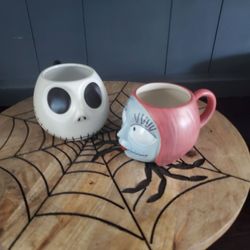 Nightmare Before Christmas Jack & Sally Mug Set