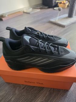 Size(14) need to go 1 size up Adidas Black Low-Top Sneakers