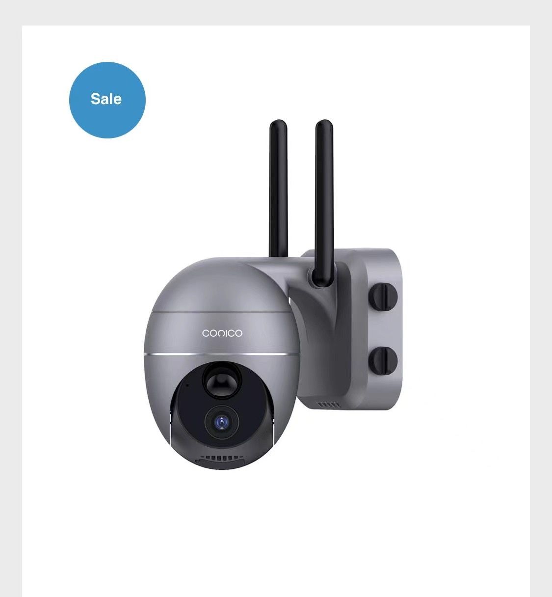 Wireless Outdoor Battery Powered Camera, 1080P Pan/Tilt WiFi