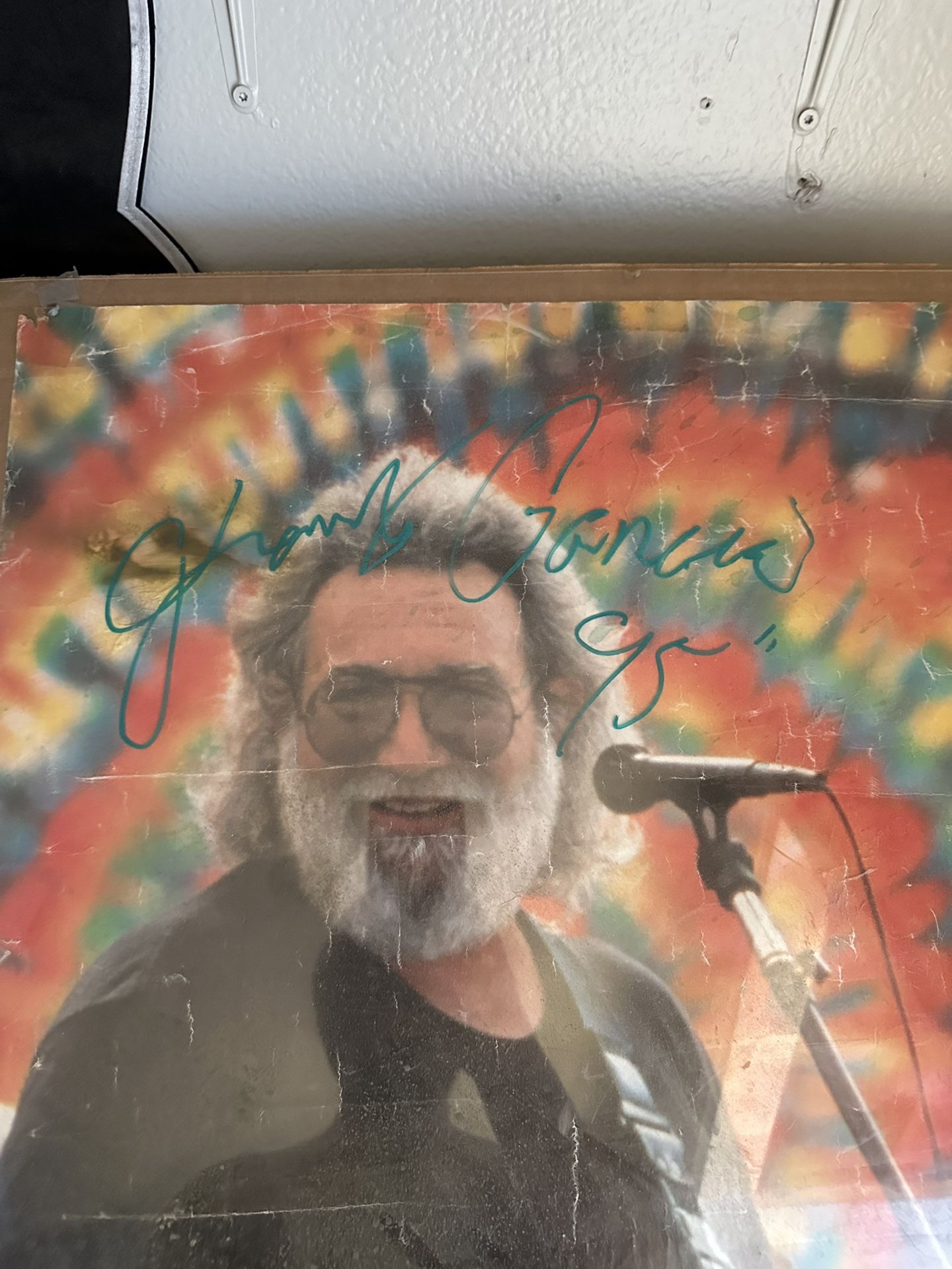 Jerry Garcia Signed Poster From 1995