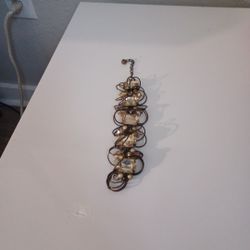 Geofossiles bracelet rutile quartz Brown Jewelry 