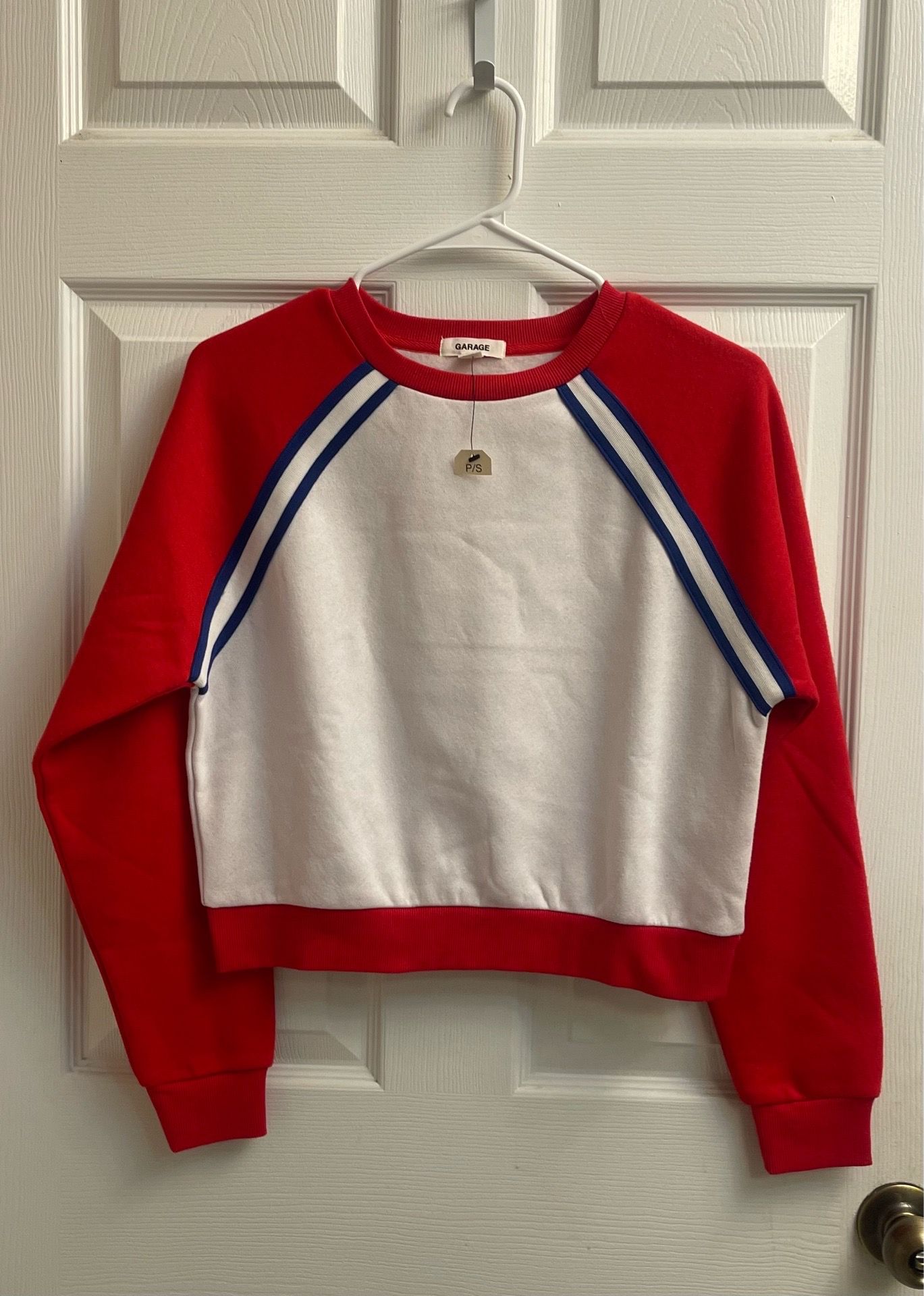 Brand new red- white & blue sweatshirt size P/S