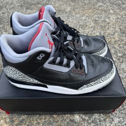 Jordon Black Cement 3’s Size 13 