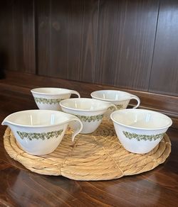 Vintage Corelle Teacups Creamer Sugar Bowl Crazy Daisy Spring Blossom
