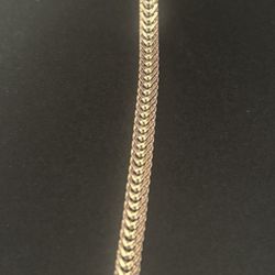 Gold Herringbone Unisex Chain Bracelet - Great Condition 