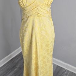 Yellow floral maxi dress