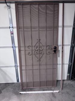 Security door, metal screen. 36”