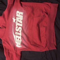 Medium sized red hellstar hoodie