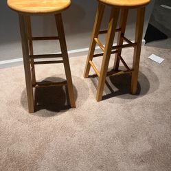 Two Wooden Stools 
