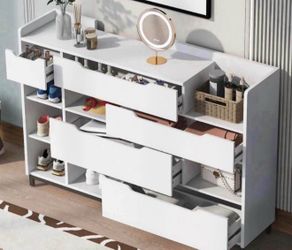 Modern Shoe Rack Organizer for Entryway, Wood Shoe Storage Cabinet with Drawers