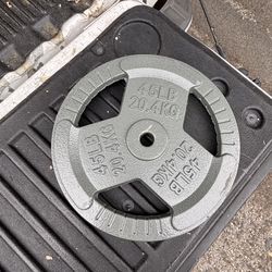 45lb Tri Grip Weight Plate , 1” Single