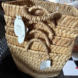 Weave Decorative Baskets Set Of 5 