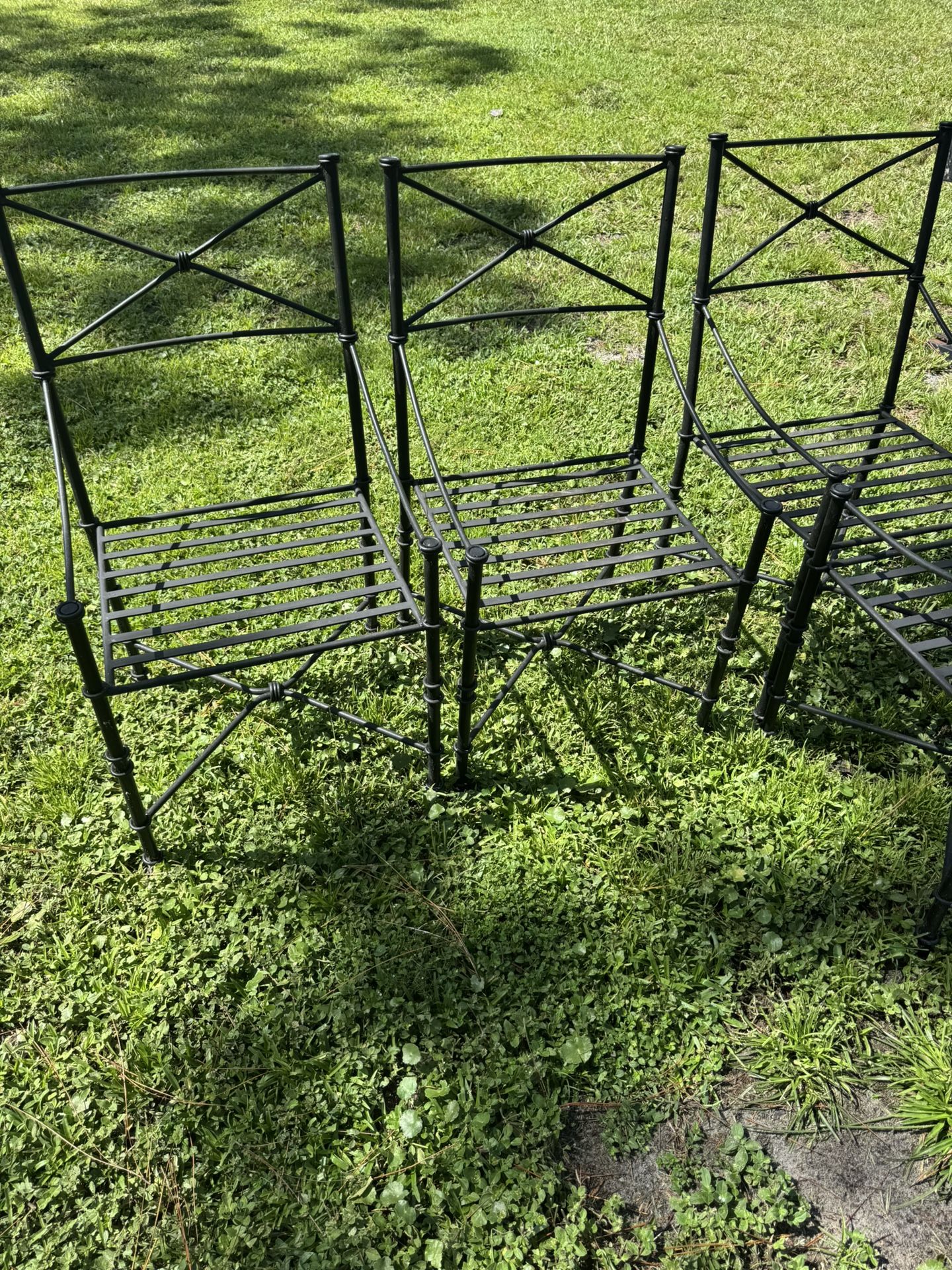 Metal Outdoor Chairs $15 Set