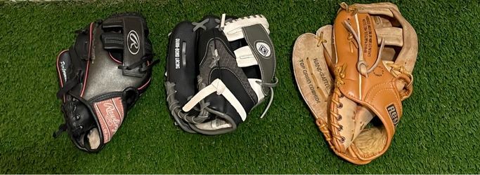 Youth Left Hand Throw Baseball Gloves $15 Ea.