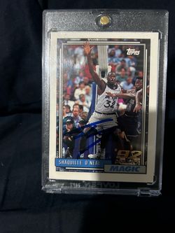 Signed Shaquille O’Neal rookie card
