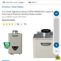 Tankless Hot Water Heater Brand New In Box