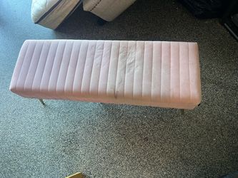 Pink bench needs cleaning