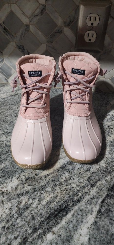 Pink Sperry Saltwater/snow Boots Size 4