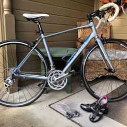 Road Bike and Shoes, Size 7. 2