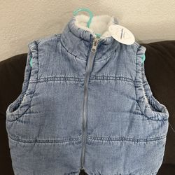 Jean Fur Vest Size 7/8 Girls