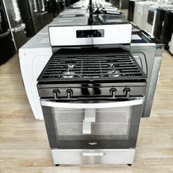 Brand-New Whirlpool - 5.1 Cu. Ft. Freestanding Gas Range with Broiler Drawer - Stainless Steel Model:WFG320M0MS