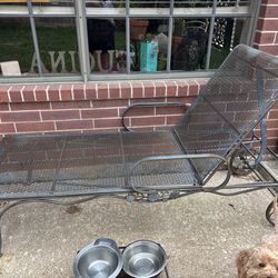 Rod Iron Chaise Lounge
