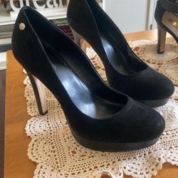 Suede Platform Shoes .