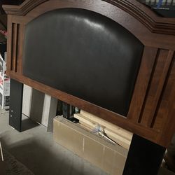 Headboard and metal bed frame