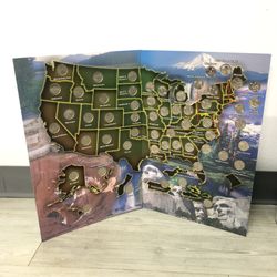 Americas National State Parks Quarter Collection Map - Complete