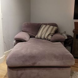Gray Chaise Lounge Sofa Chair
