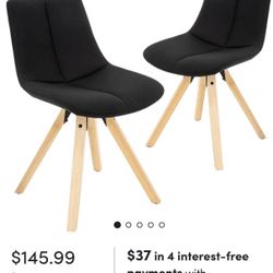 Set Of Black Chairs 