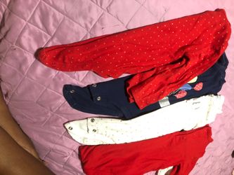 Baby Girl Long Sleeves Onesies (4) (12M)