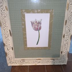 Spring Framed Flower Picture Artwork 