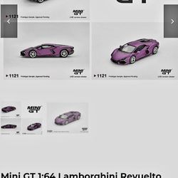 Mini GT 1.64 Lamborghini Revuelto Viola 