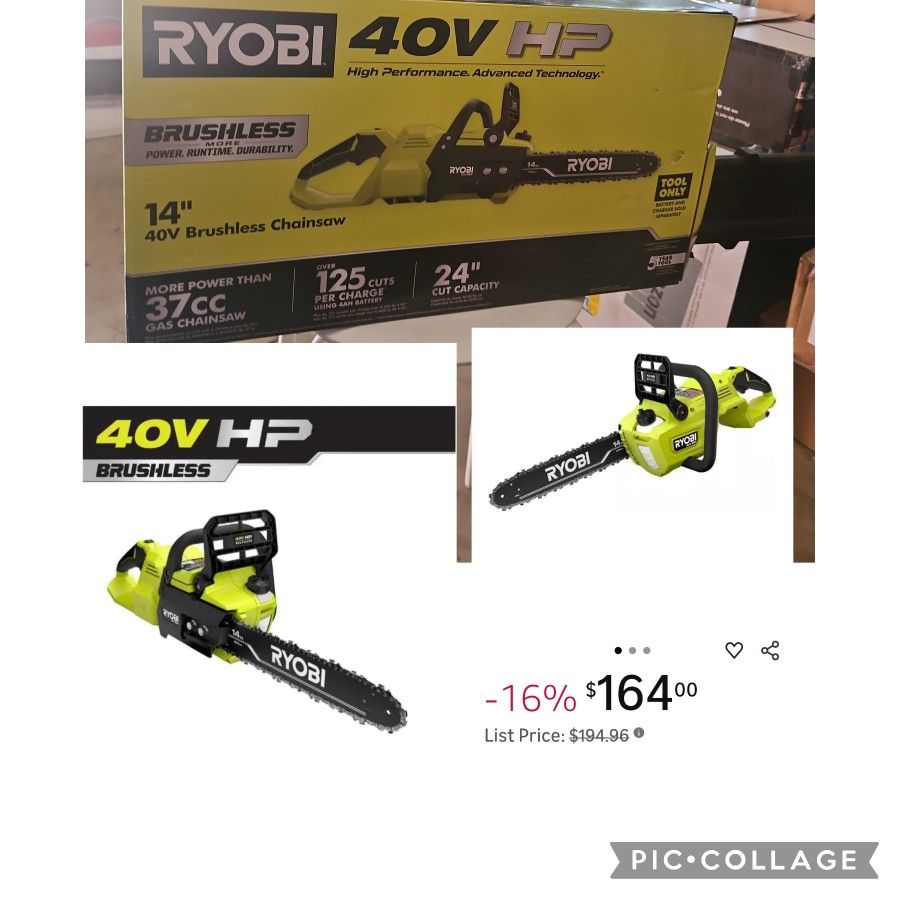 RIOBY 40V BRUSHLESS CHAINSAW 