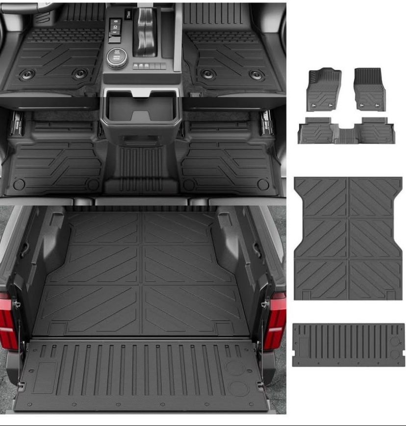 5FT Bed Mat Floor Mat Compatible with 2024 2025 Toyota Tacoma Truck Bed Liner Tailgate Mat Replacement for 2024 2025 Toyota Tacoma Accessories(24-25,5