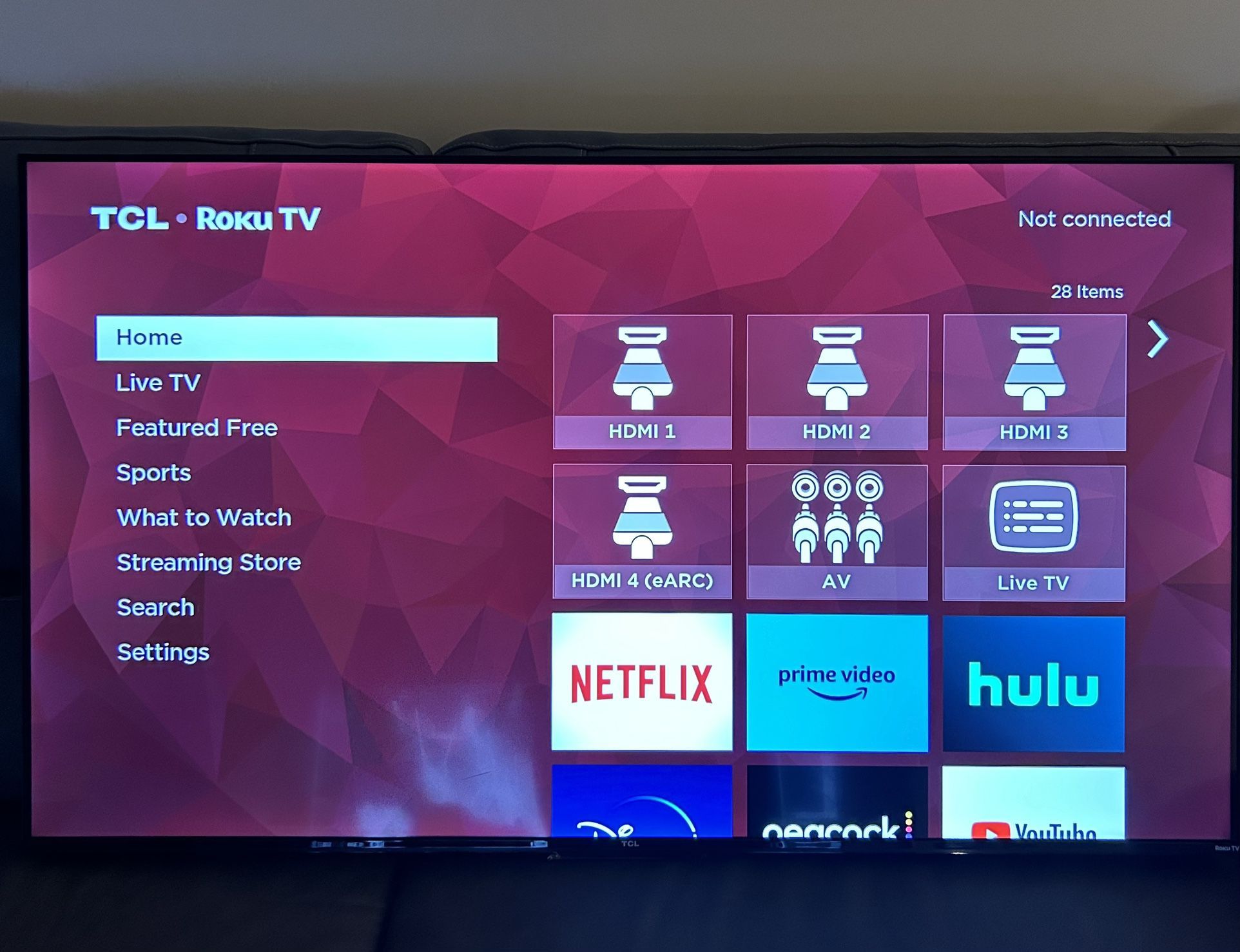 TCL 50-Inch Class S4 4K LED Smart TV with Roku TV 