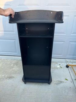 Assembled Lecture Podium, Alter, Wedding officiant stand. Rolls on wheels