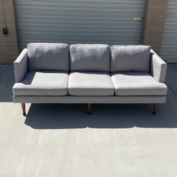 *Free Delivery* Modern Gray West Elm Couch Sofa 3 Seater