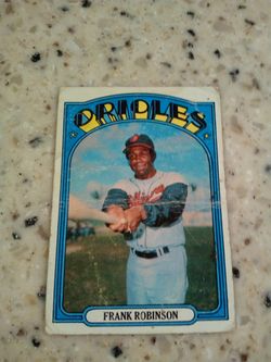 Vintage 1972 Topps baseball/ Frank Robinson/ Baltimore Orioles/ outfield/ card # 100