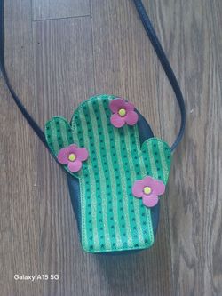 Crossbow cactus motif purse