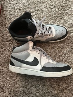 Grey Black And White High Top Nike