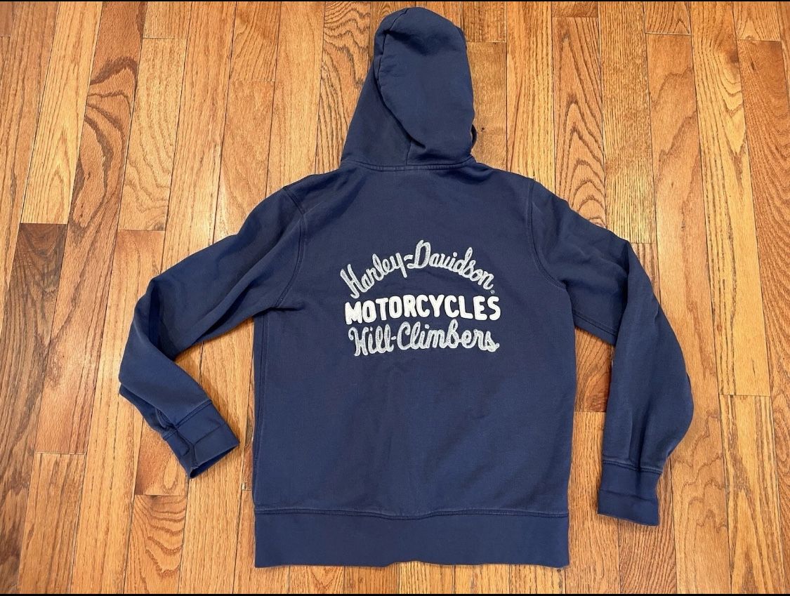 Harley-Davidson Y2K Biker Womens Hill Climbers Hoodie Sweatshirt Sweater Large