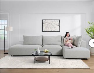 Modular Sectional 3 Pieces Light Gray